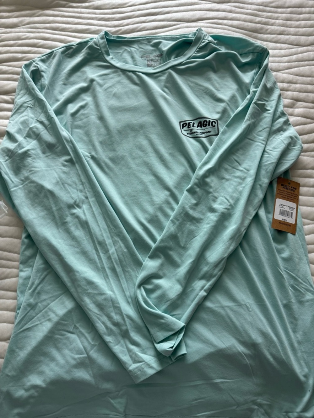 Pelagic Long Sleeve Performance Tee - turquoise